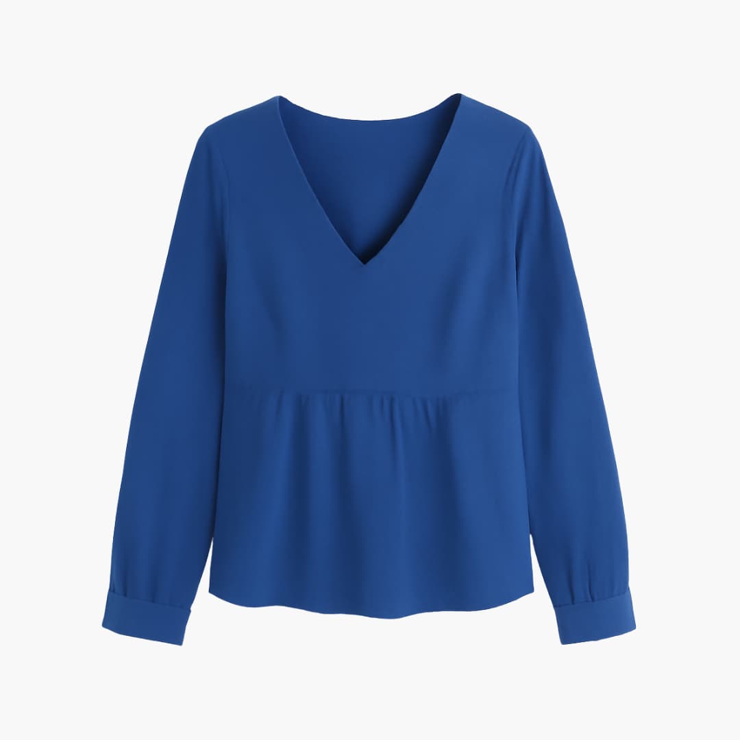 V-Ausschnitt Bluse