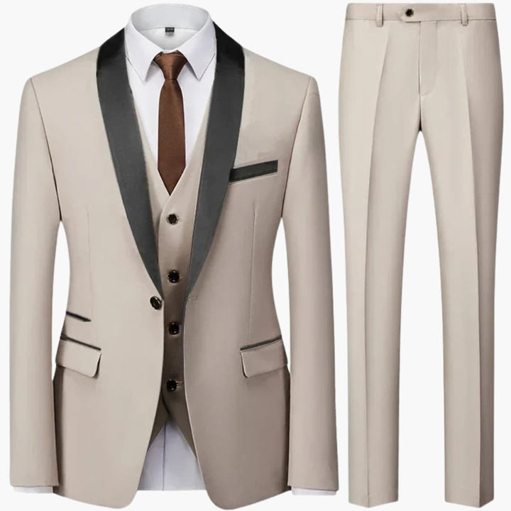 Herren Slim Fit Anzug dreiteilig für formelle Anlässe ganzjährig