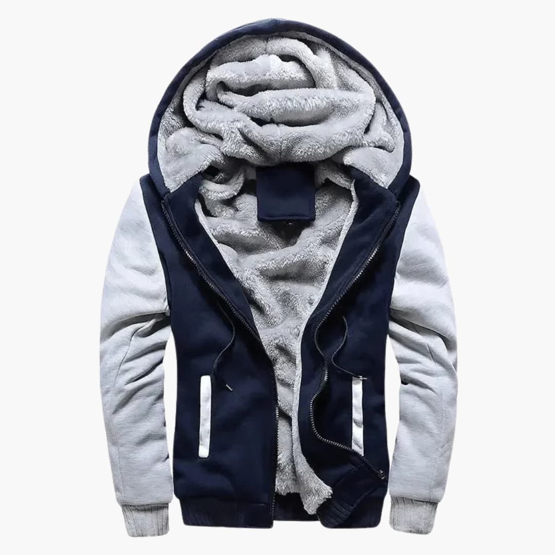 Herren jacke mit Kapuze und Reißverschluss