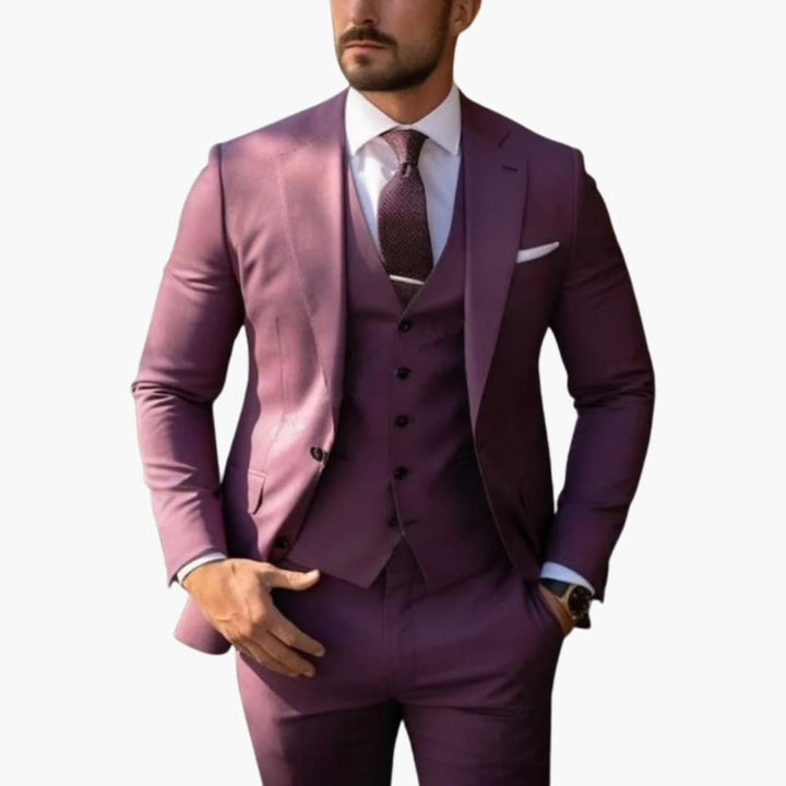 Herren Dreiteiliger Anzug mit Sakko Weste und Hose