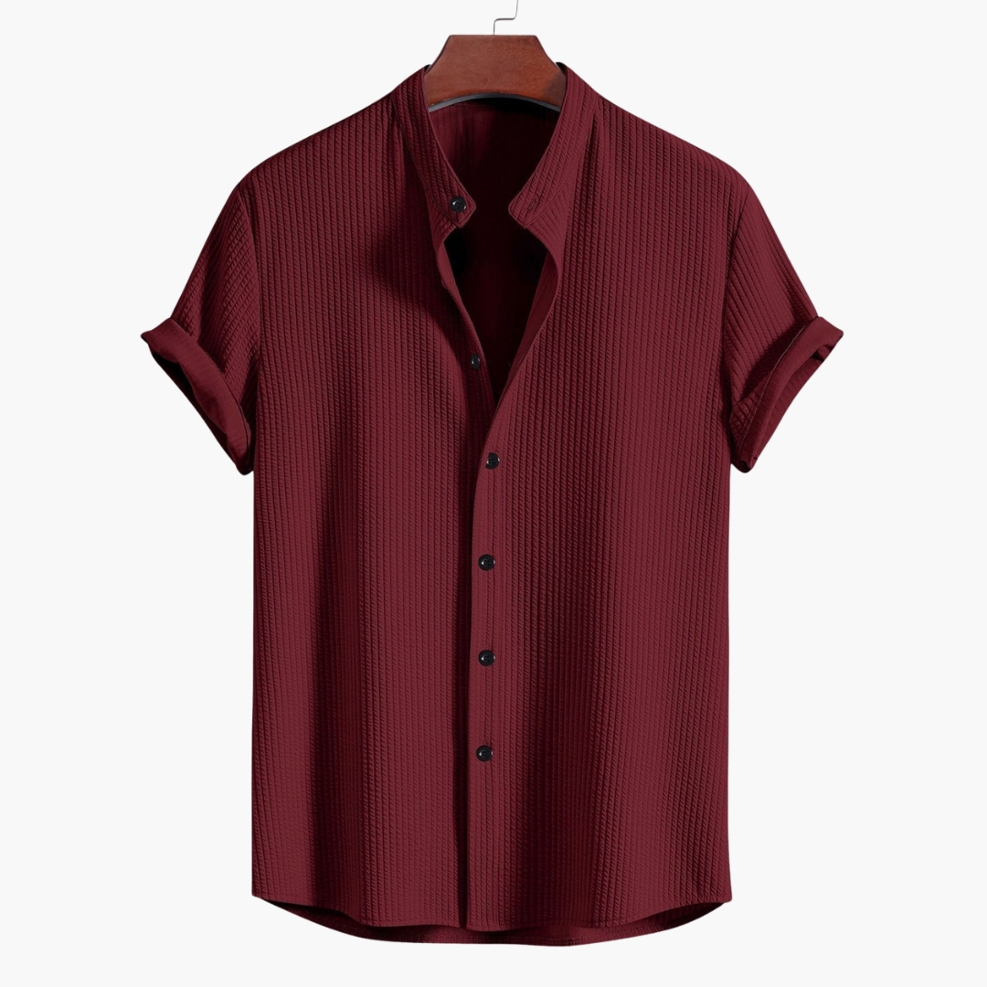 Hemd mit Stehkragen für Herren - Slim Fit, Elegant & Modern