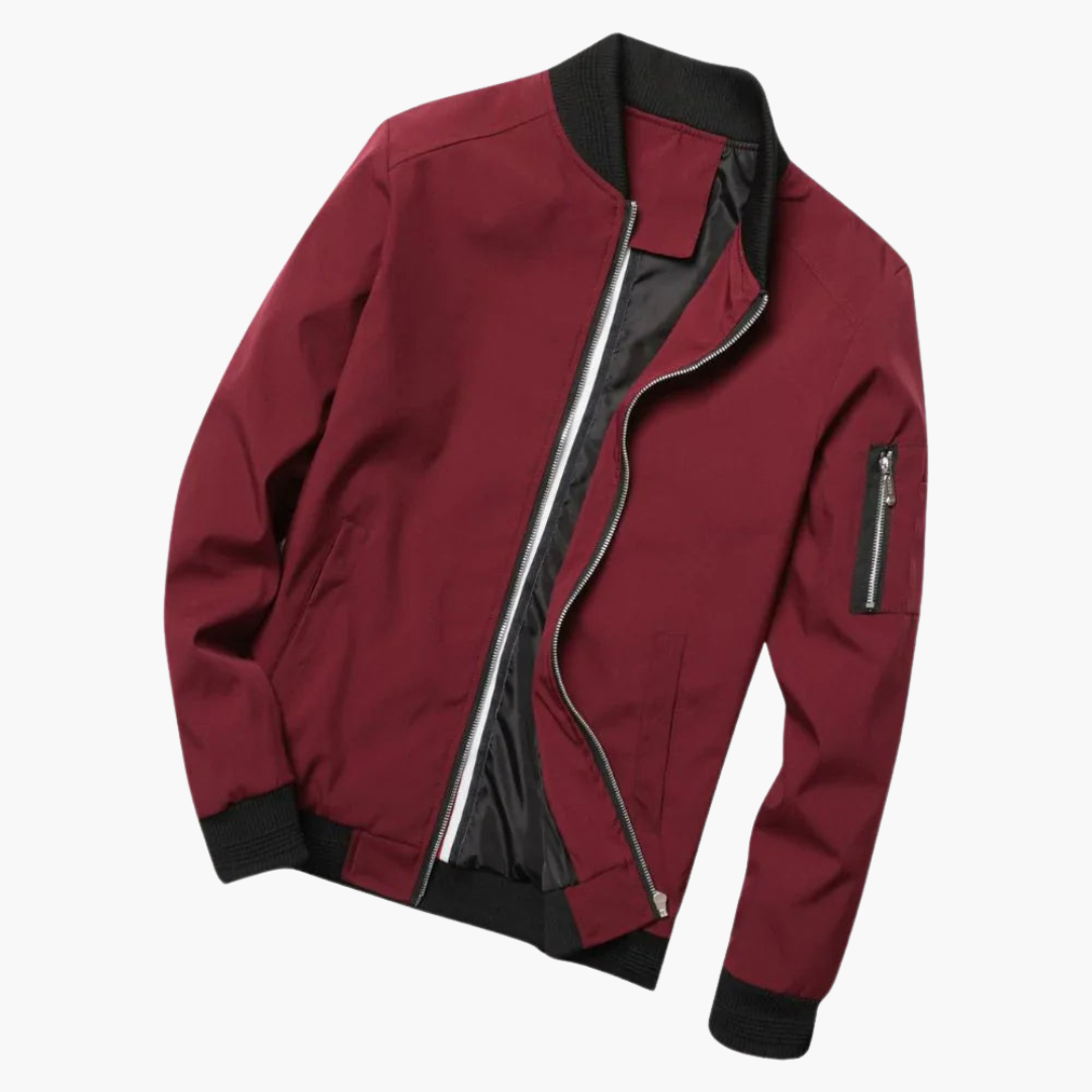 Klassische Bomberjacke für Männer - Reißverschluss und Stil