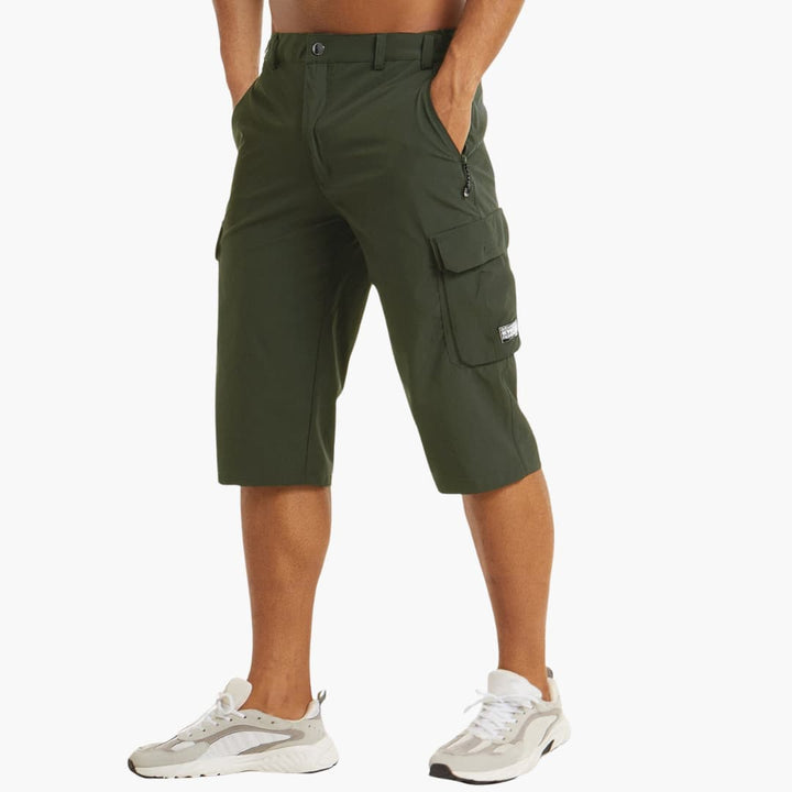 Herren Sommer Cargoshorts mit Stretchstoff und Reißverschlusstaschen