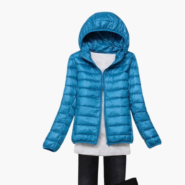 Ultraleichte Daunenjacke mit Kapuze für Damen