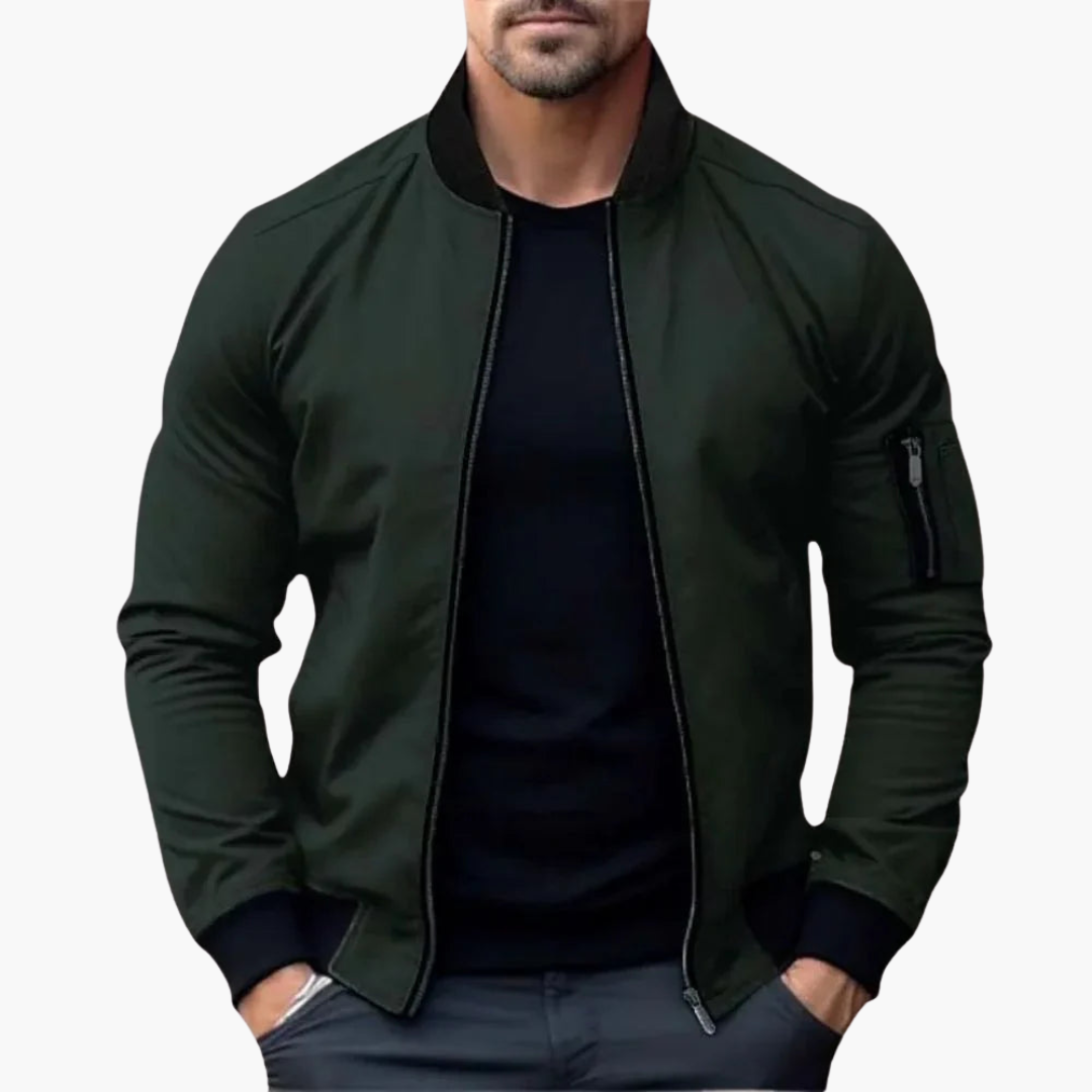 Klassische Bomberjacke für Männer - Reißverschluss und Stil