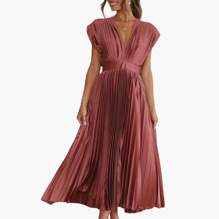 Elegantes Midikleid mit V-Ausschnitt - Damen Abendmode Farfetch