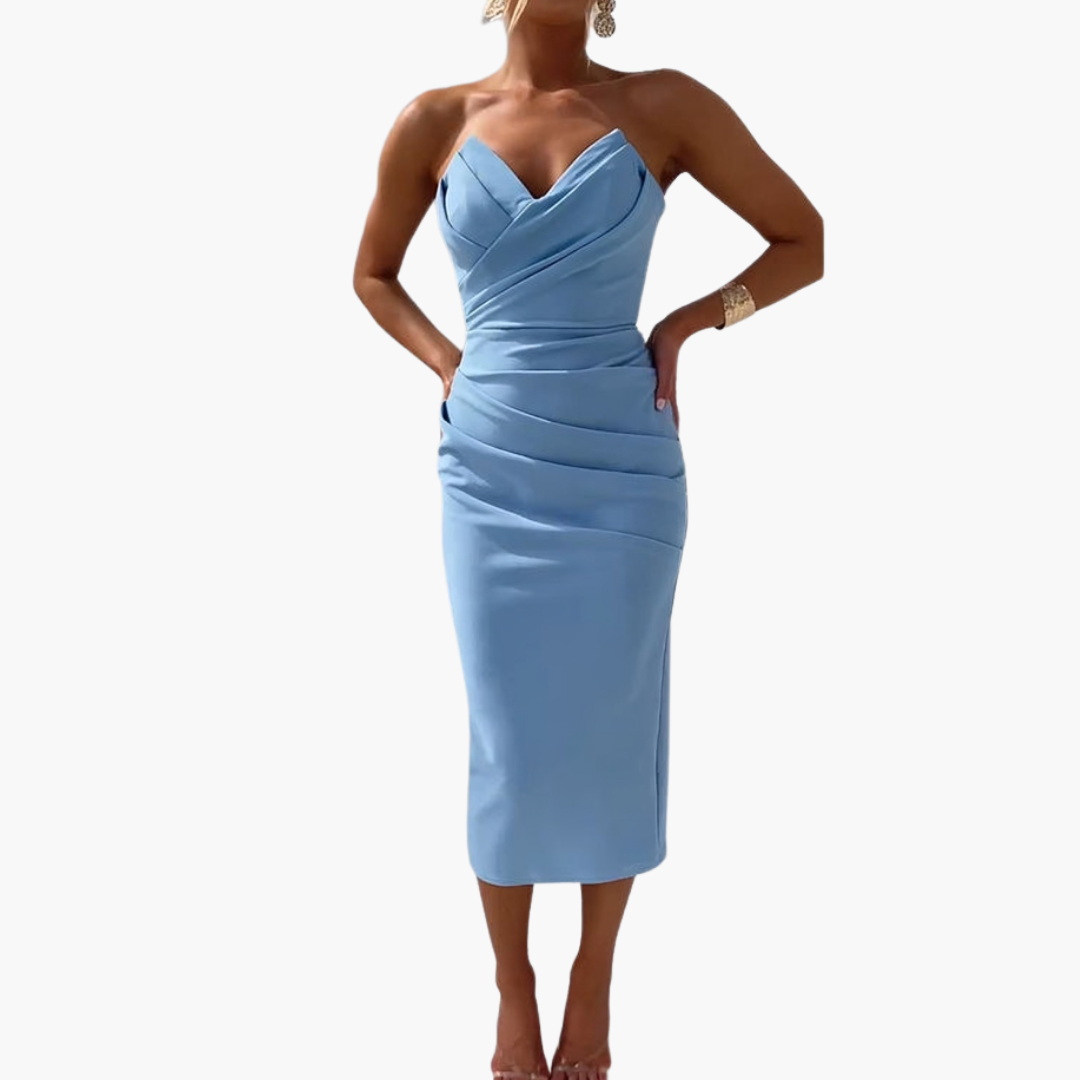 Elegantes fließendes Kleid für Frauen - mit Rüschen am Saum