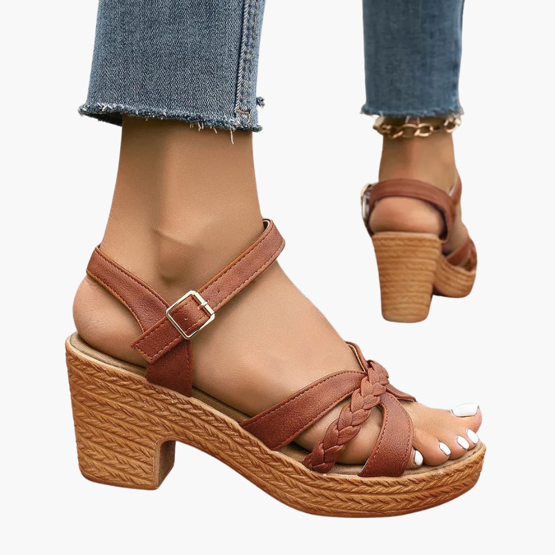 Sandalen Damen - Orthopädische Keilsandalen mit Fußbett
