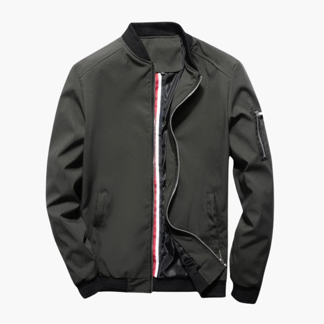 Klassische Bomberjacke für Männer - Reißverschluss und Stil
