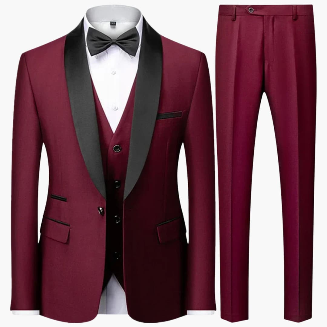 Herren Slim Fit Anzug dreiteilig für formelle Anlässe ganzjährig