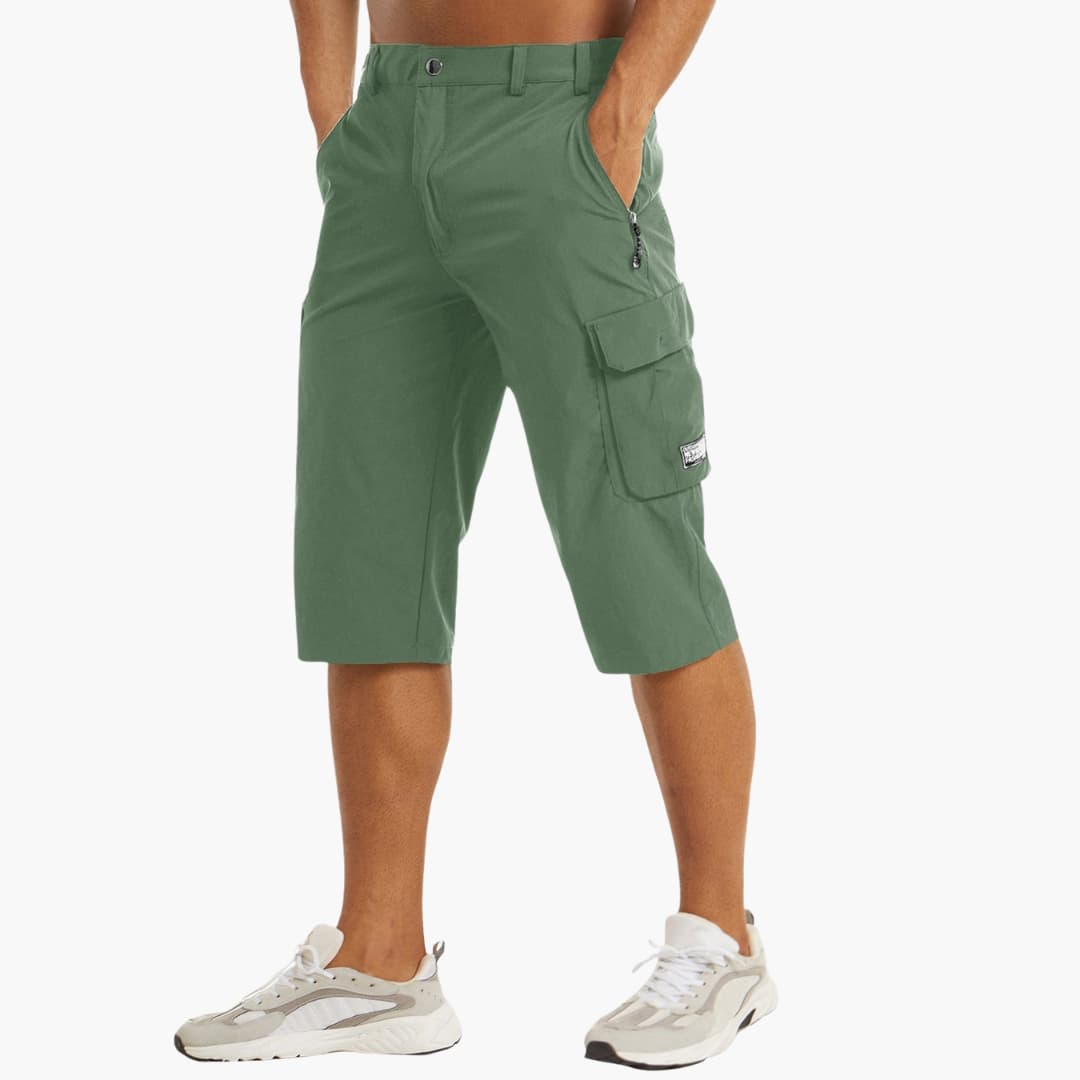 Herren Sommer Cargoshorts mit Stretchstoff und Reißverschlusstaschen