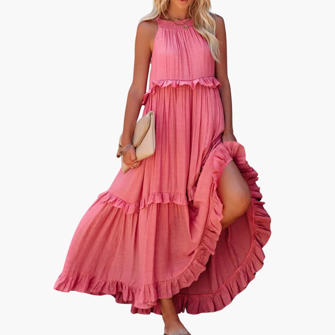 Maxikleid Stufen - Rüschenkleid für Damen, elegant & luftig