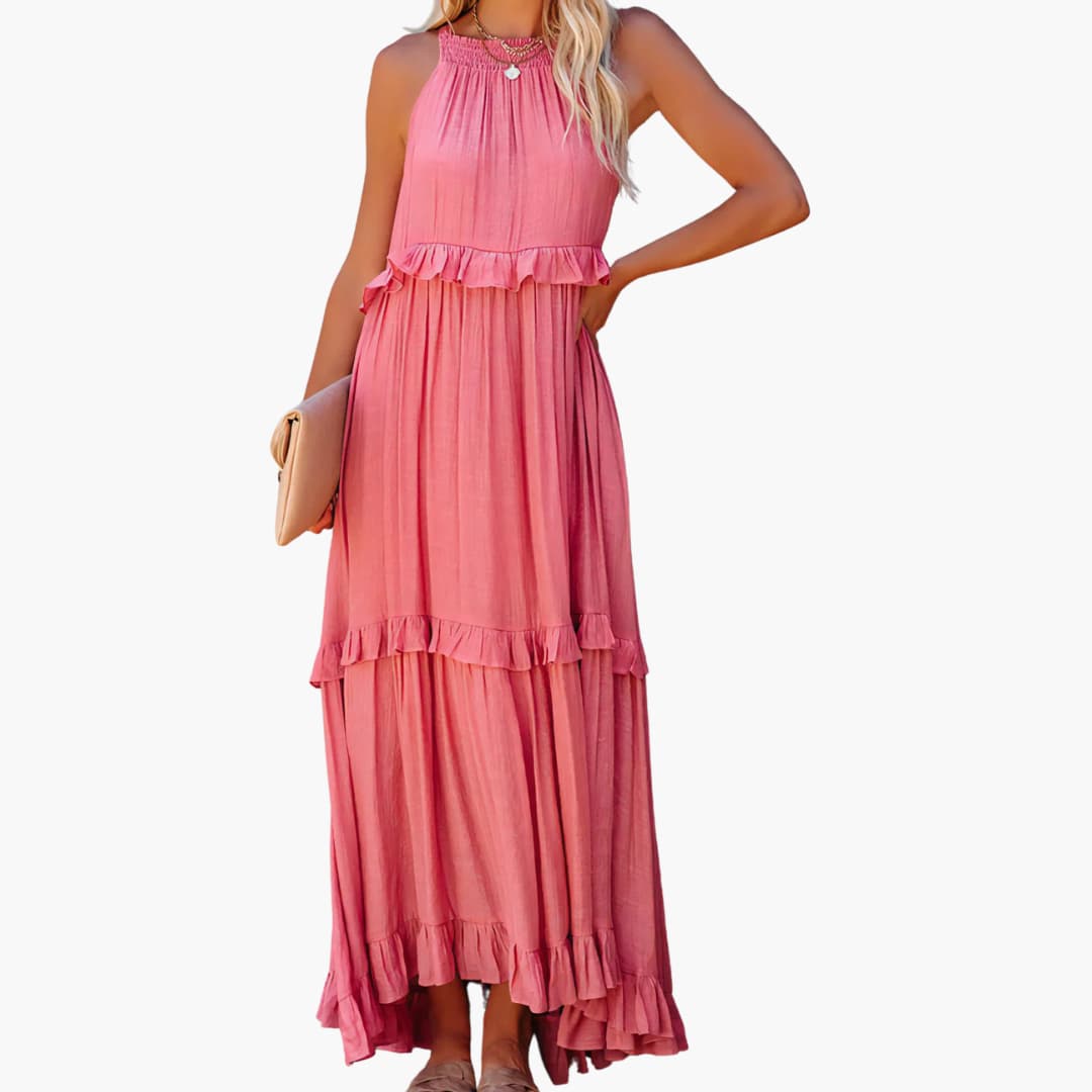Maxikleid Stufen - Rüschenkleid für Damen, elegant & luftig
