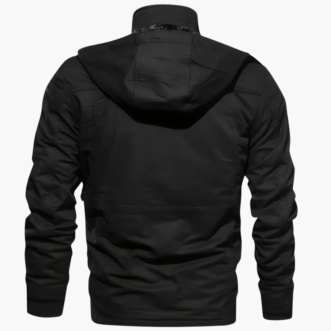 Herren Feldjacke mit verstellbarer Kapuze und mehreren Taschen