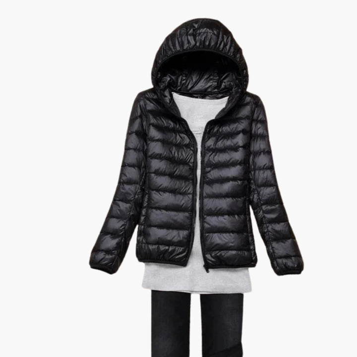 Ultraleichte Daunenjacke mit Kapuze für Damen
