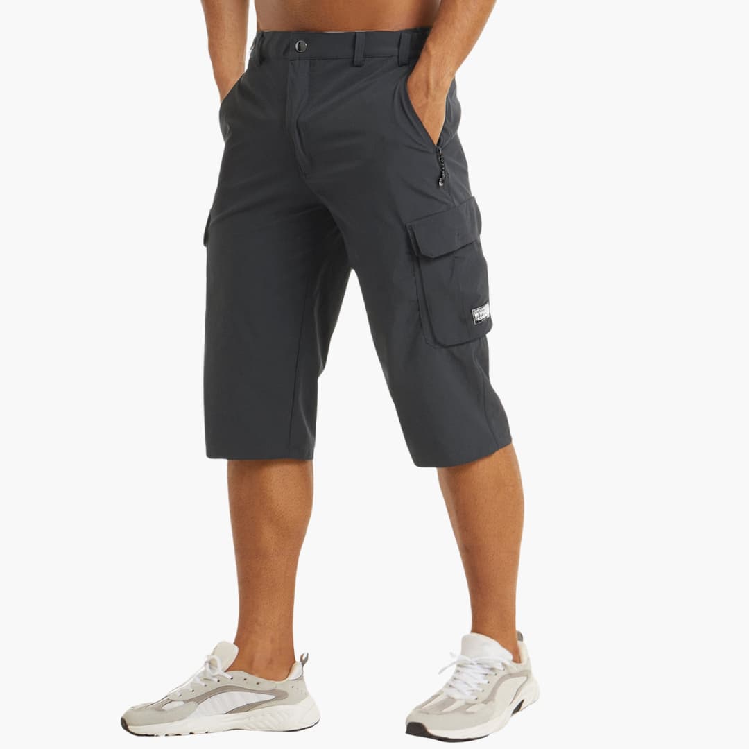 Herren Sommer Cargoshorts mit Stretchstoff und Reißverschlusstaschen