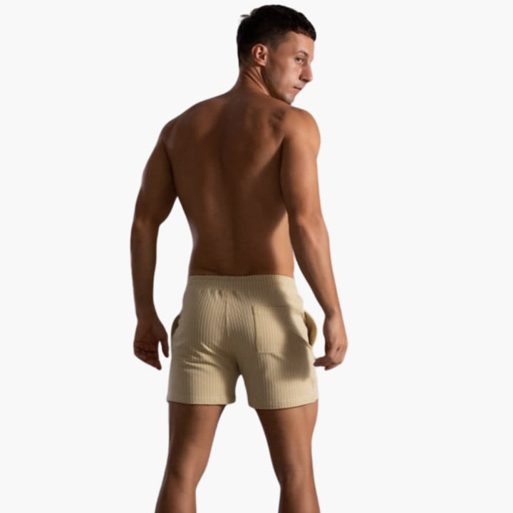 Gestreifte Shorts mit Kordelzug - für Herren im Sommerstil