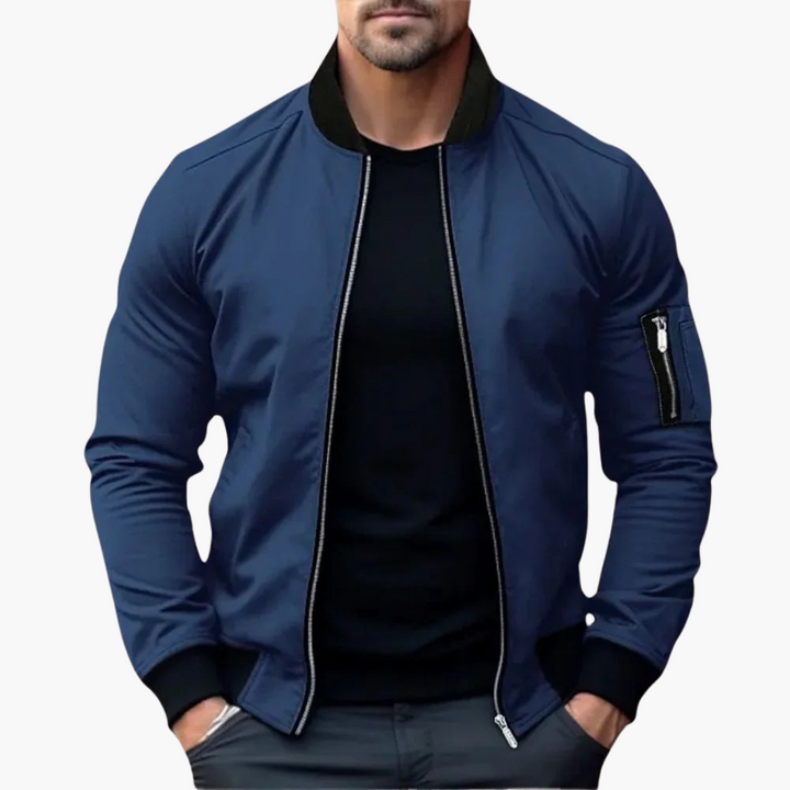 Klassische Bomberjacke für Männer - Reißverschluss und Stil