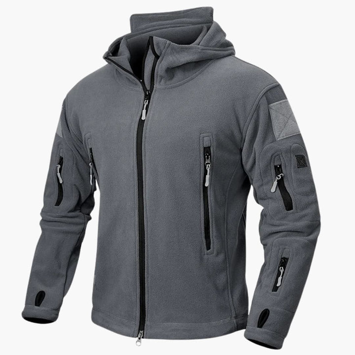 Herren-Kapuzenjacke mit Reißverschluss und mehreren Taschen
