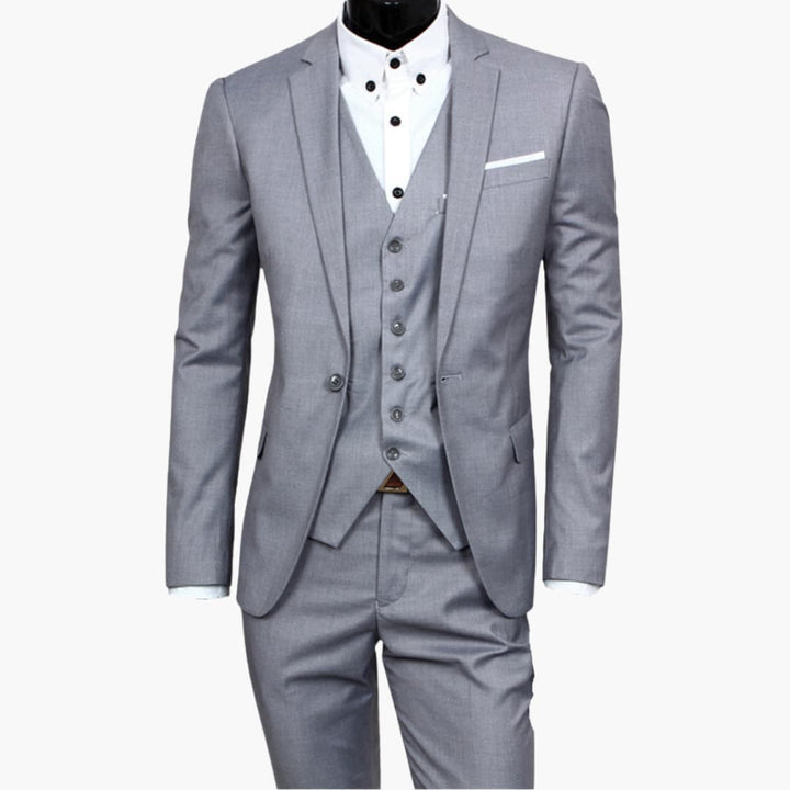 Herrenanzug dreiteilig slim fit für alle Jahreszeiten