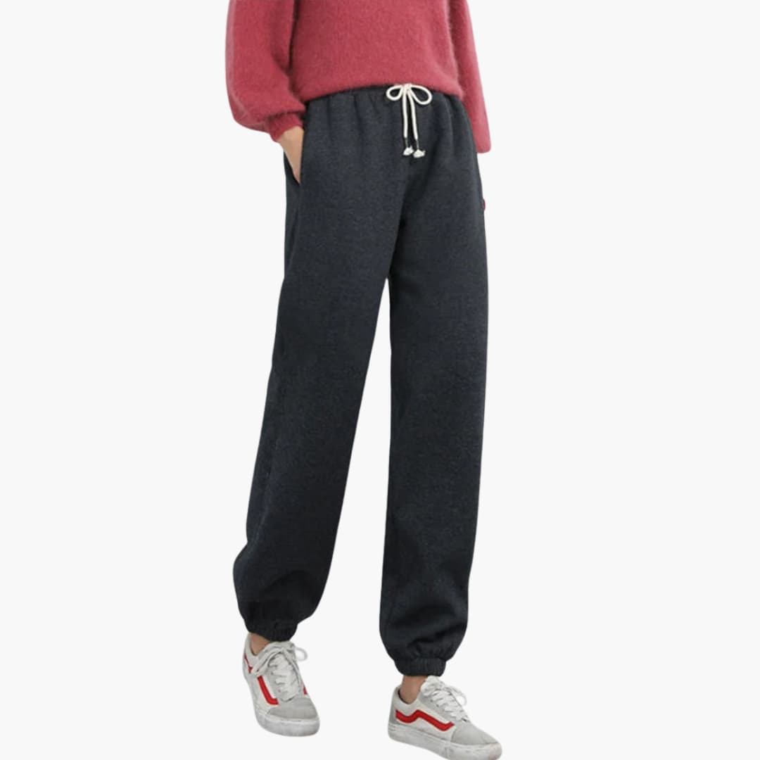 Damen Jogginghosen mit Kordelzugbund und Bündchen