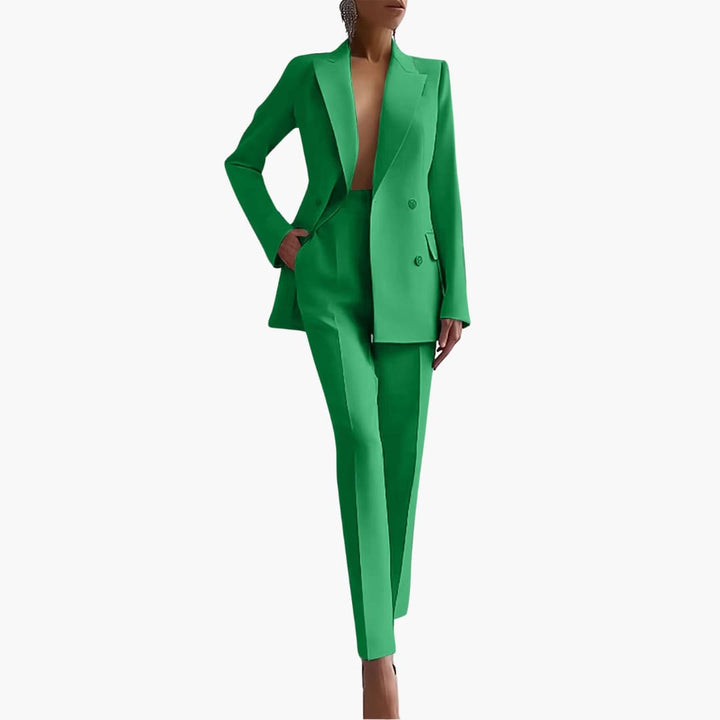 Damen-Zweiteiler mit Blazer und schmal geschnittener Hose