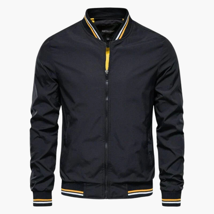 Herren Bomberjacke mit Reißverschluss und Rippbund