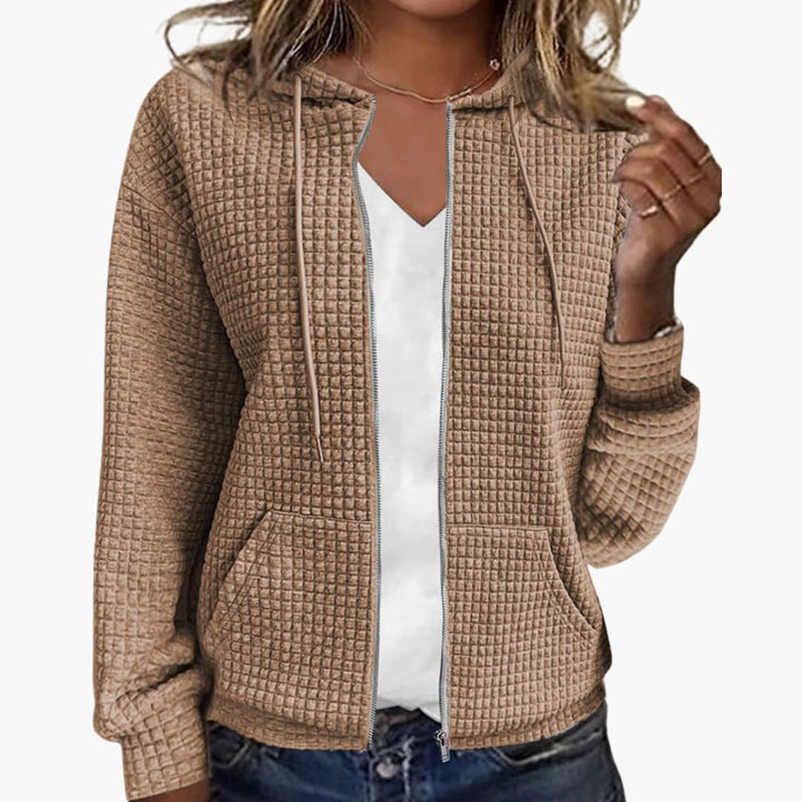 Kapuzen Sweatshirt mit Reißverschluss für Damen