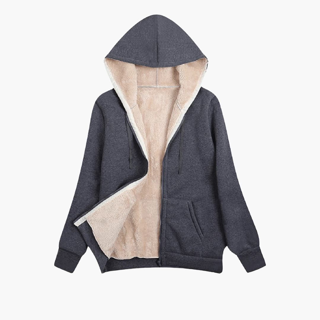 Damen jacke mit Kapuze und Reißverschluss