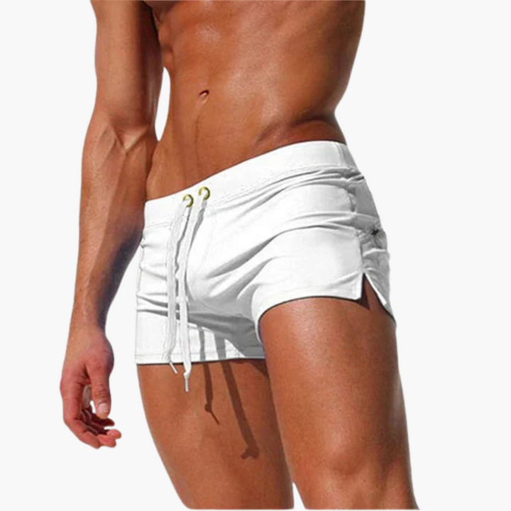 Kurze Badehose für Herren – Enganliegend mit Kordelzug