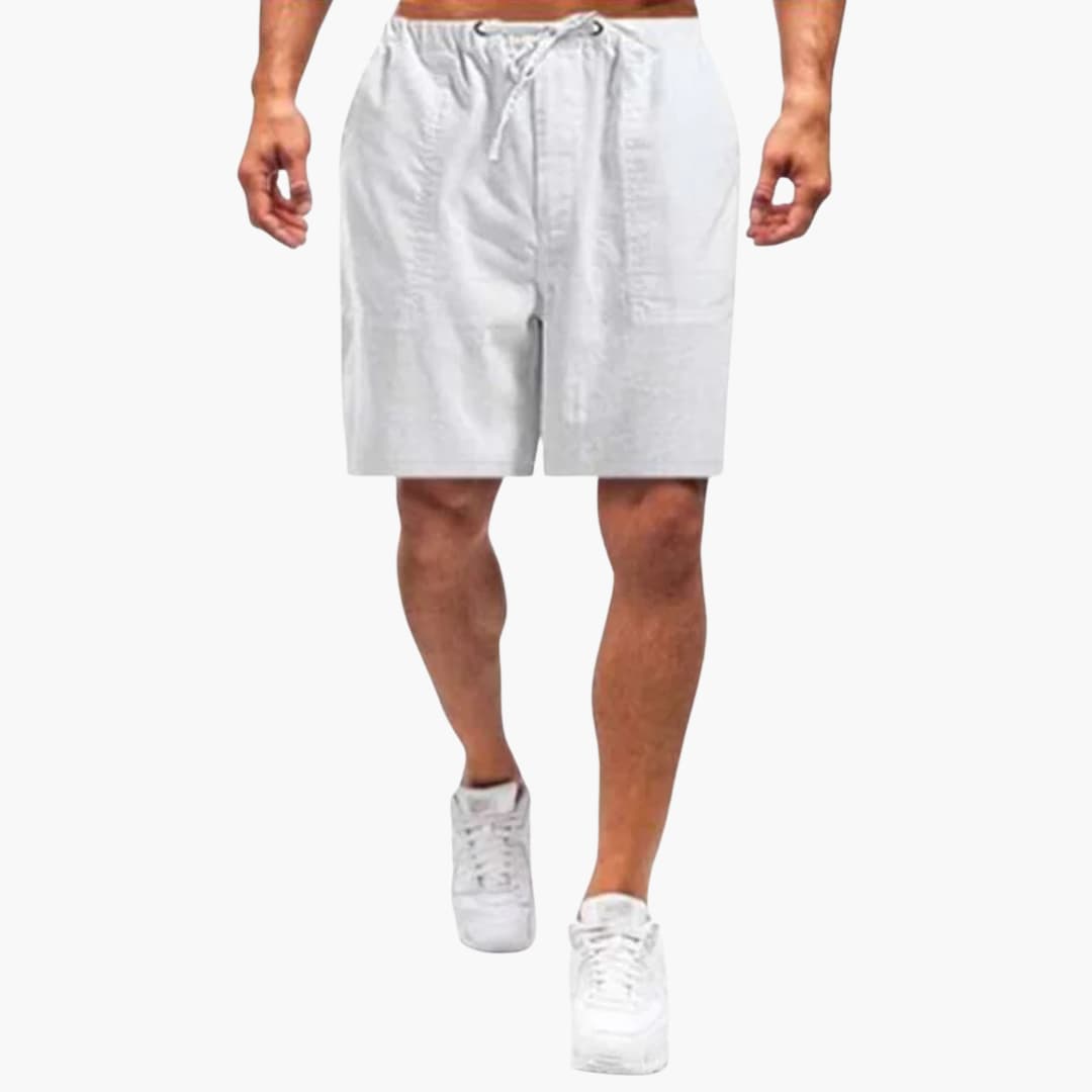 Sommerliche Freizeitherren-Shorts mit Kordelzug und Seitentaschen