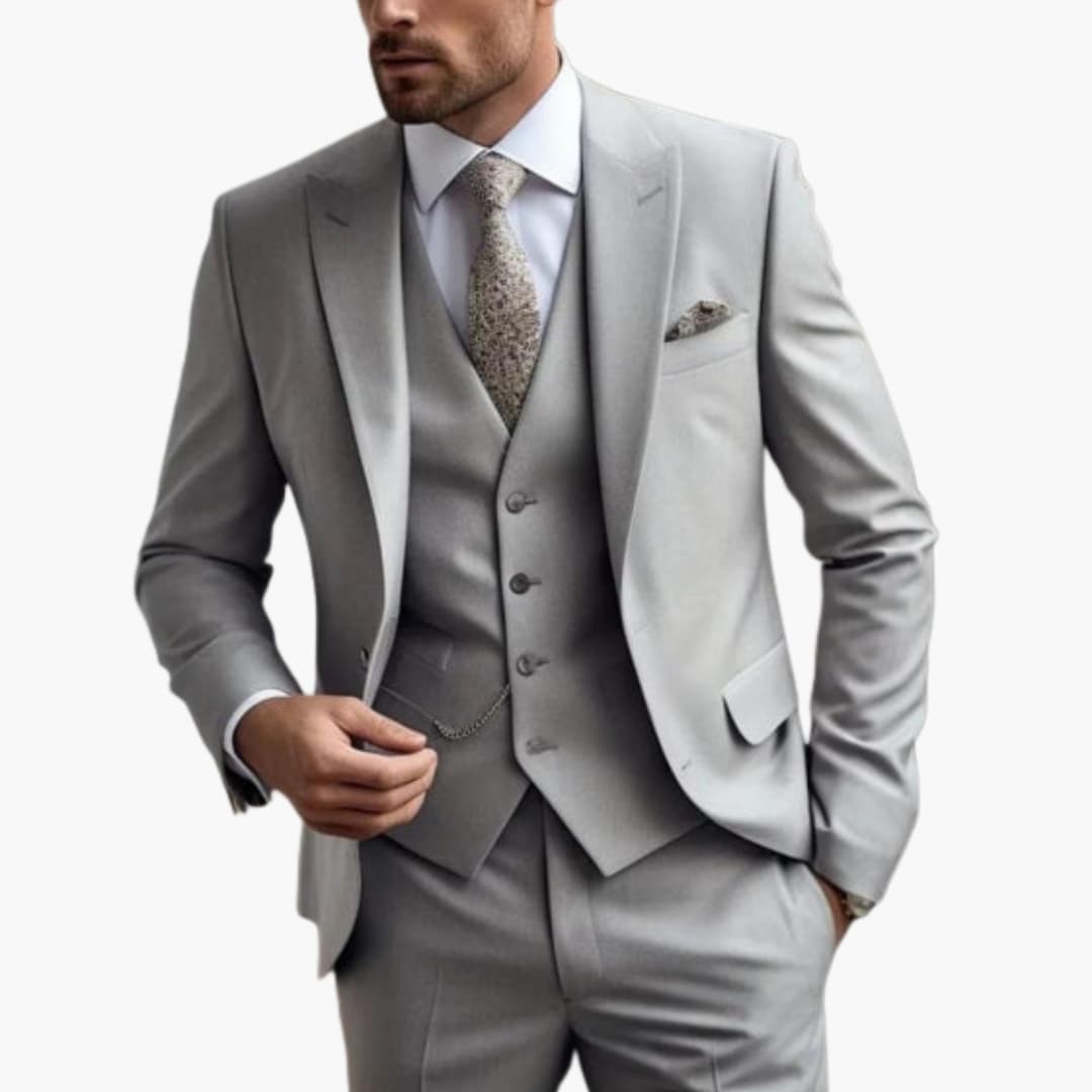 Herren Dreiteiliger Anzug mit Sakko Weste und Hose
