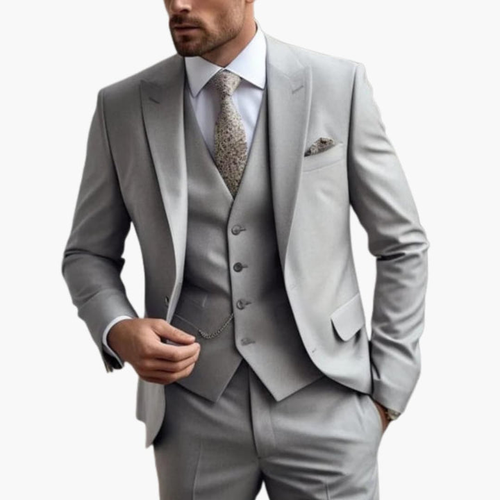 Herren Dreiteiliger Anzug mit Sakko Weste und Hose