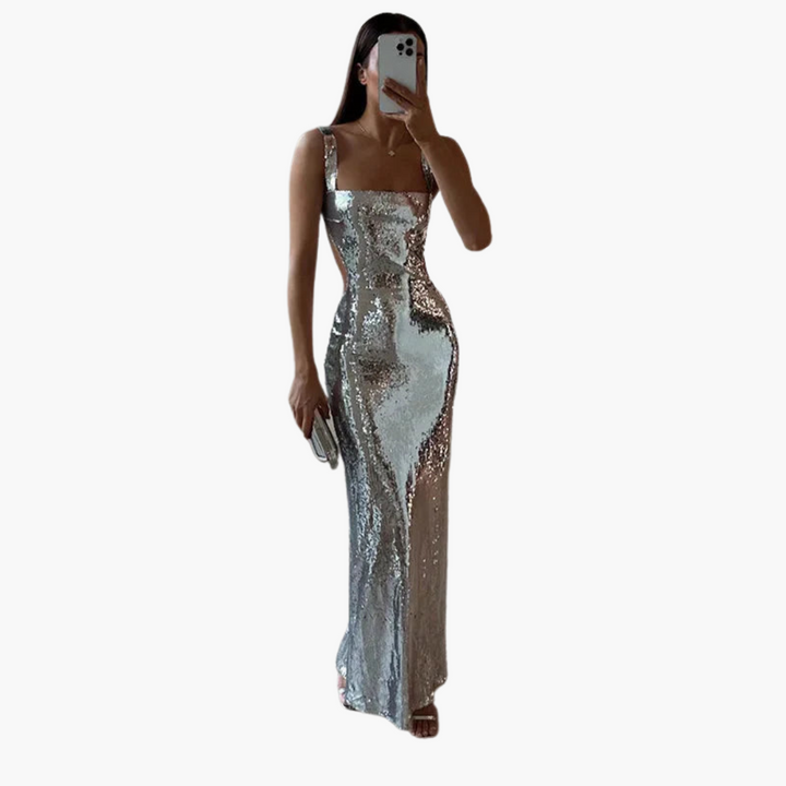 Abendkleid für Frauen - Glamouröses Pailletten Kleid - SchmiedeMode