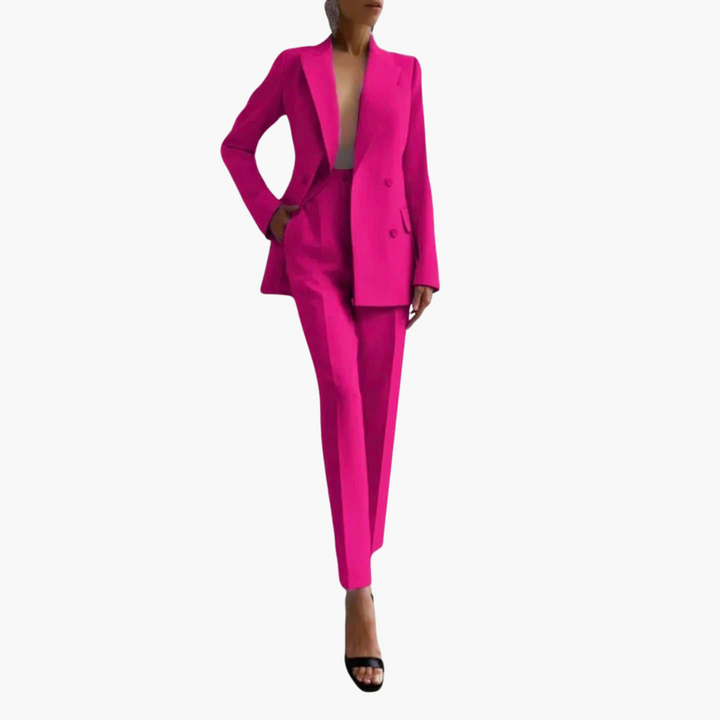 Damen-Zweiteiler mit Blazer und schmal geschnittener Hose