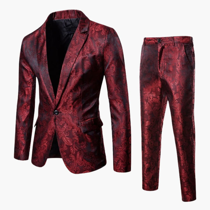 Herren Anzug mit Jacquard Muster für alle Jahreszeiten