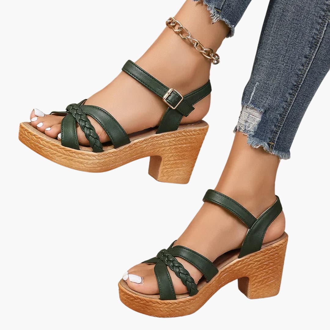 Sandalen Damen - Orthopädische Keilsandalen mit Fußbett
