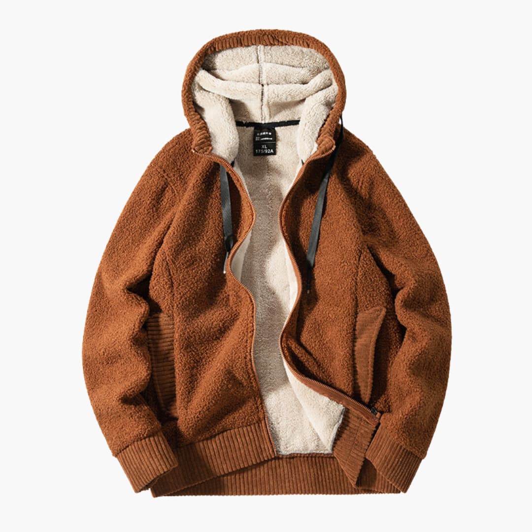 Herren-Hoodie mit Reißverschluss und gefütterter Kapuze