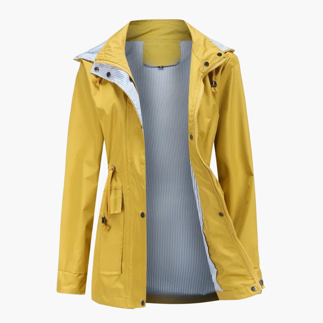 Langer Trenchcoat mit Kapuze für Damen