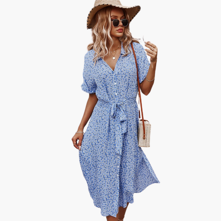 Blusenkleid für Damen – Leichtes Midikleid für den Sommer
