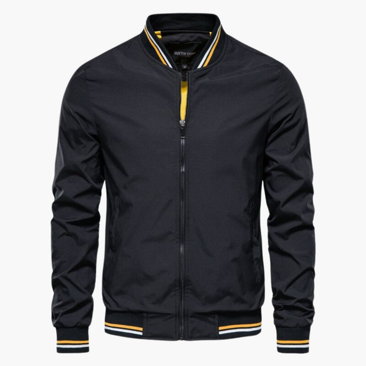Bomberjacke für Männer - Reißverschluss vorne & gerippte Details