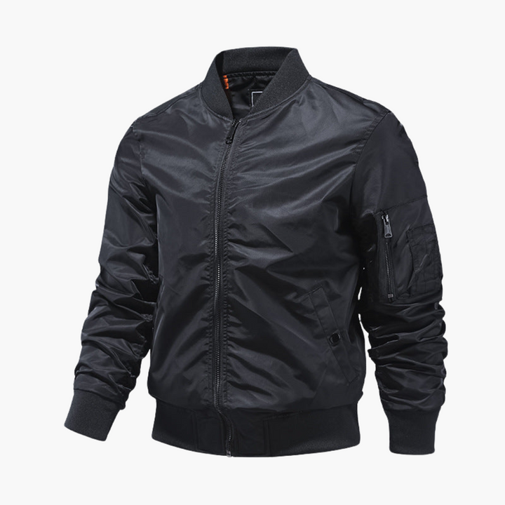 Herren Bomberjacke mit Reißverschluss und Ärmeltasche