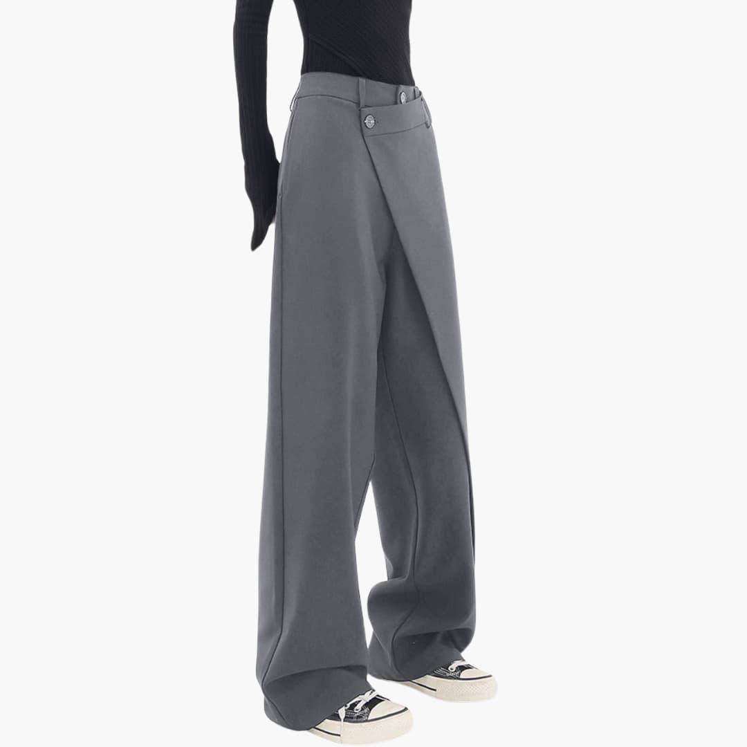 Asymmetrische Hosen mit schmaler Passform für Damen - SchmiedeMode
