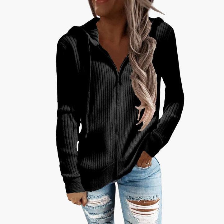Damen Hoodie mit Reißverschluss und Kapuze