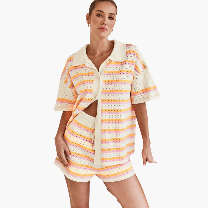 Crochet 2-Piece Set für Frauen - Stylish Sommer-Outfit