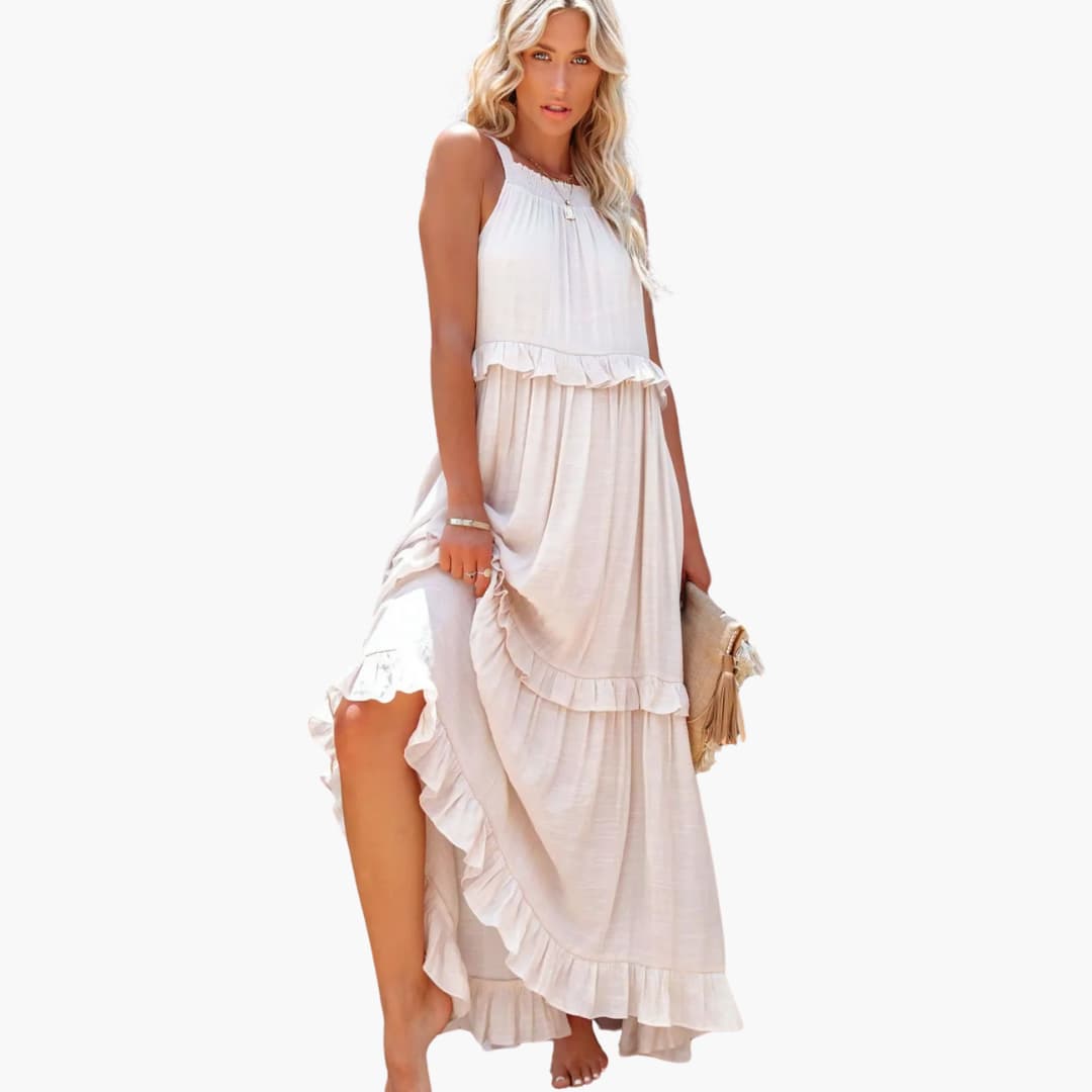 Maxikleid Stufen - Rüschenkleid für Damen, elegant & luftig