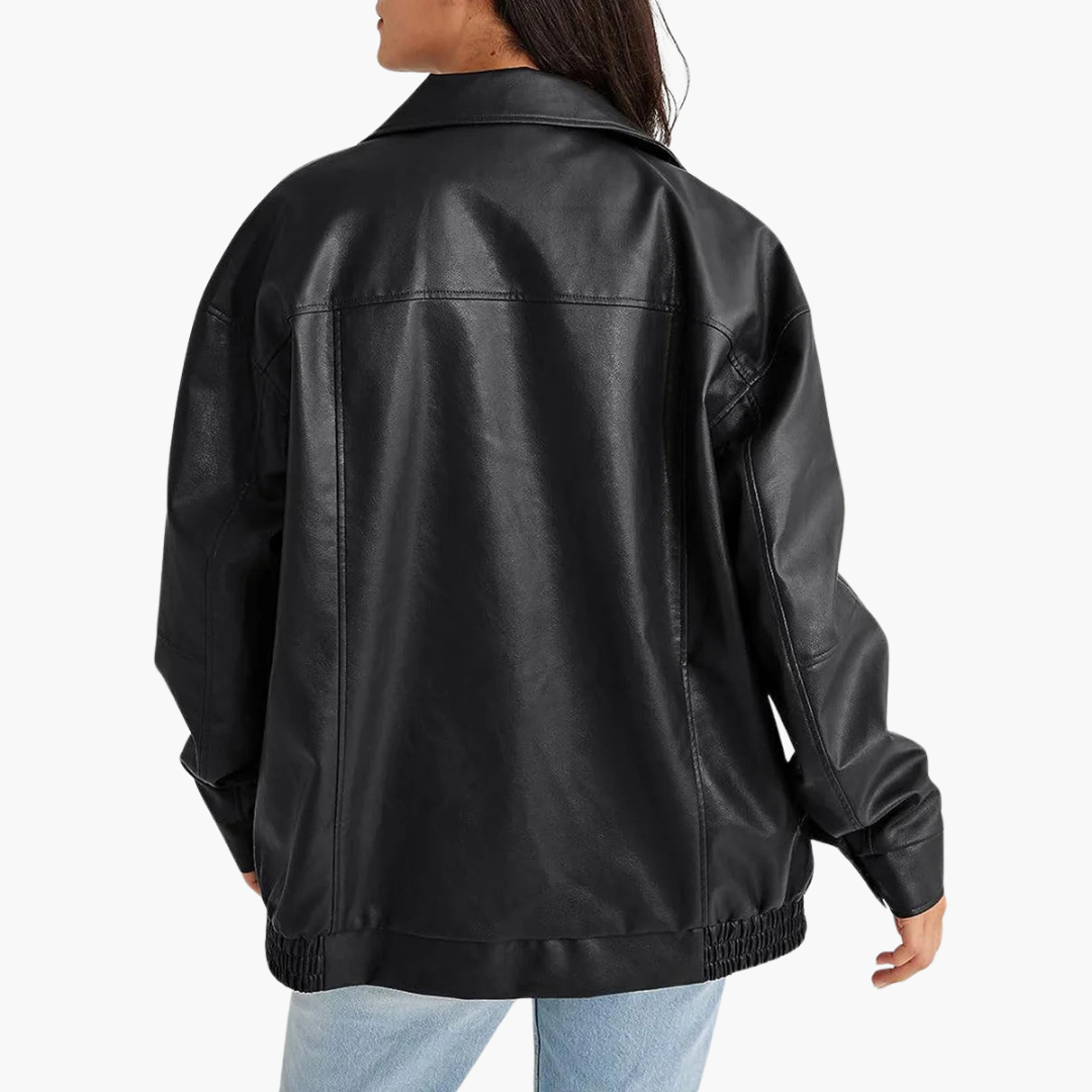 Damen Bomberjacke mit Reißverschluss und Seitentaschen