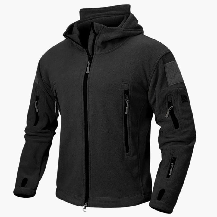 Herren-Kapuzenjacke mit Reißverschluss und mehreren Taschen