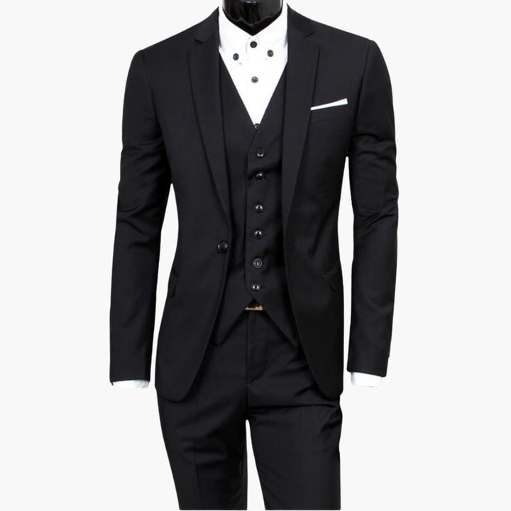 Herrenanzug dreiteilig slim fit für alle Jahreszeiten