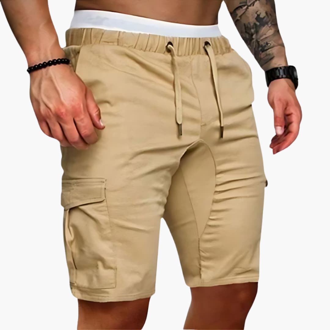 Herren Cargo Shorts mit Taschen und elastischem Bund für Sommer